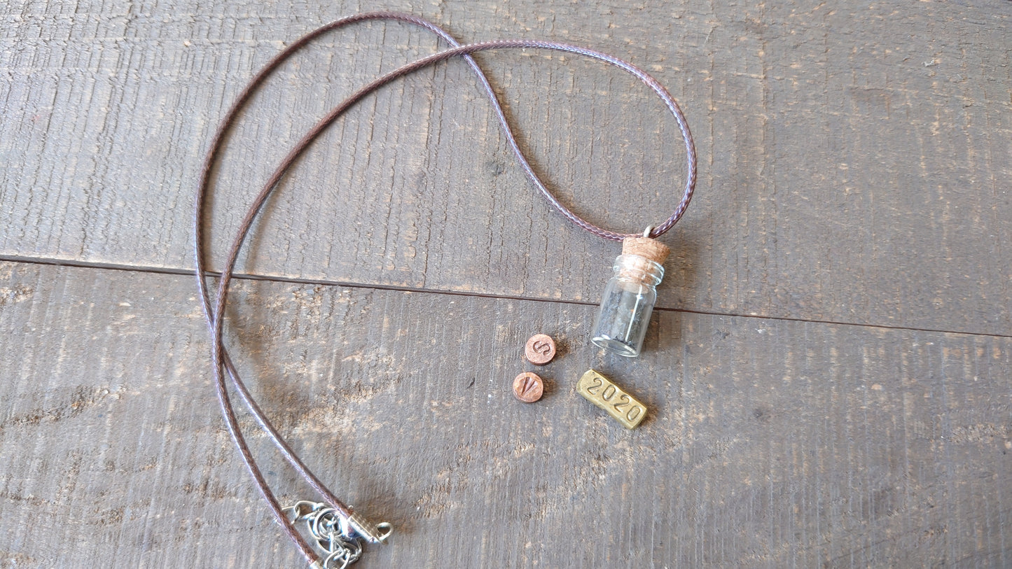 Blacksmith's Forge Anvil Dust Pendant Charm, Customizable, Brass, Copper, Micro Charms