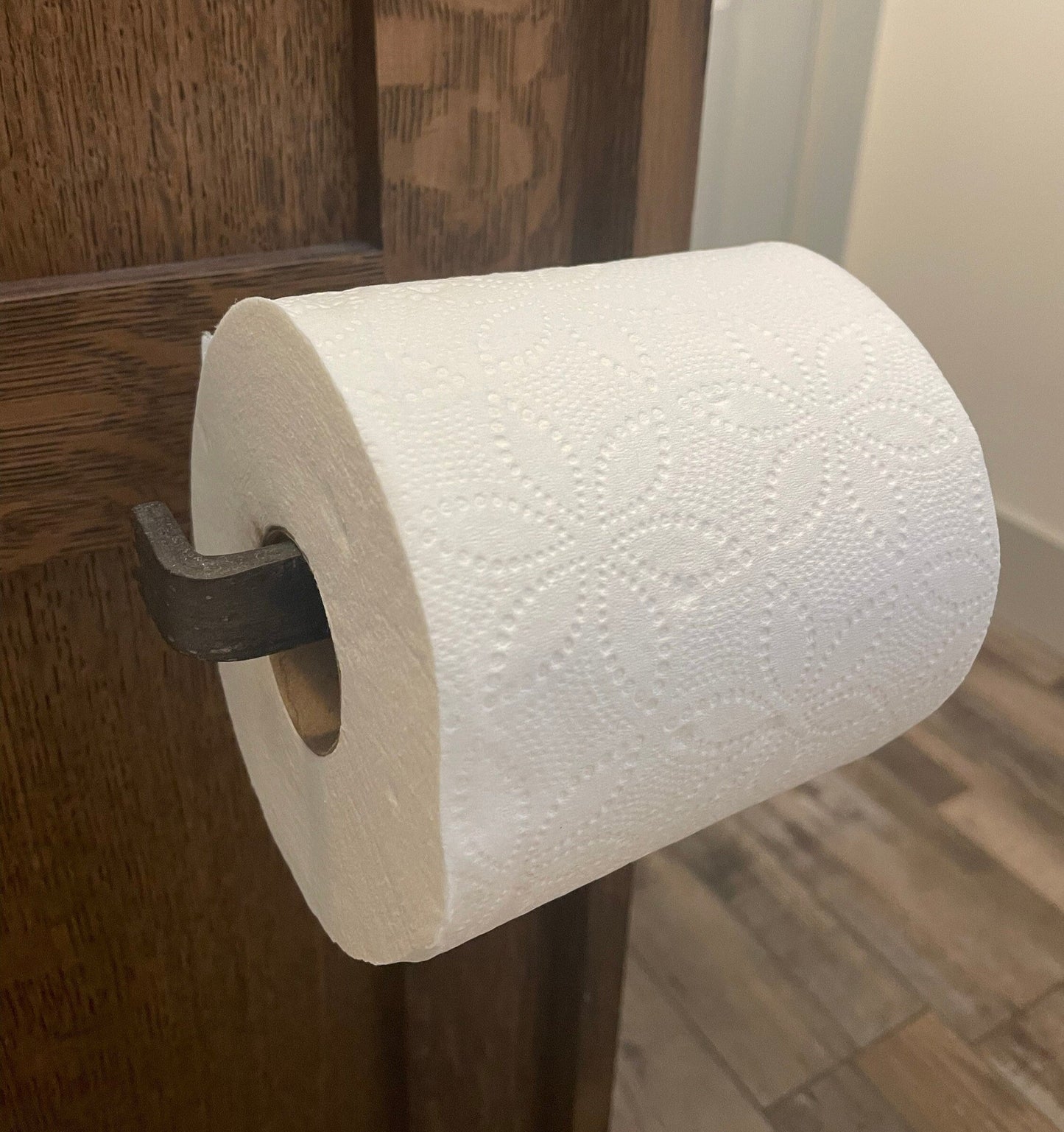 Handcrafted Farmhouse Bathroom Toilet Paper Holder, Steel Toilet Paper Holder, TP Holder, Handmade Toilet Paper Holder, Toilet Tissue Holder