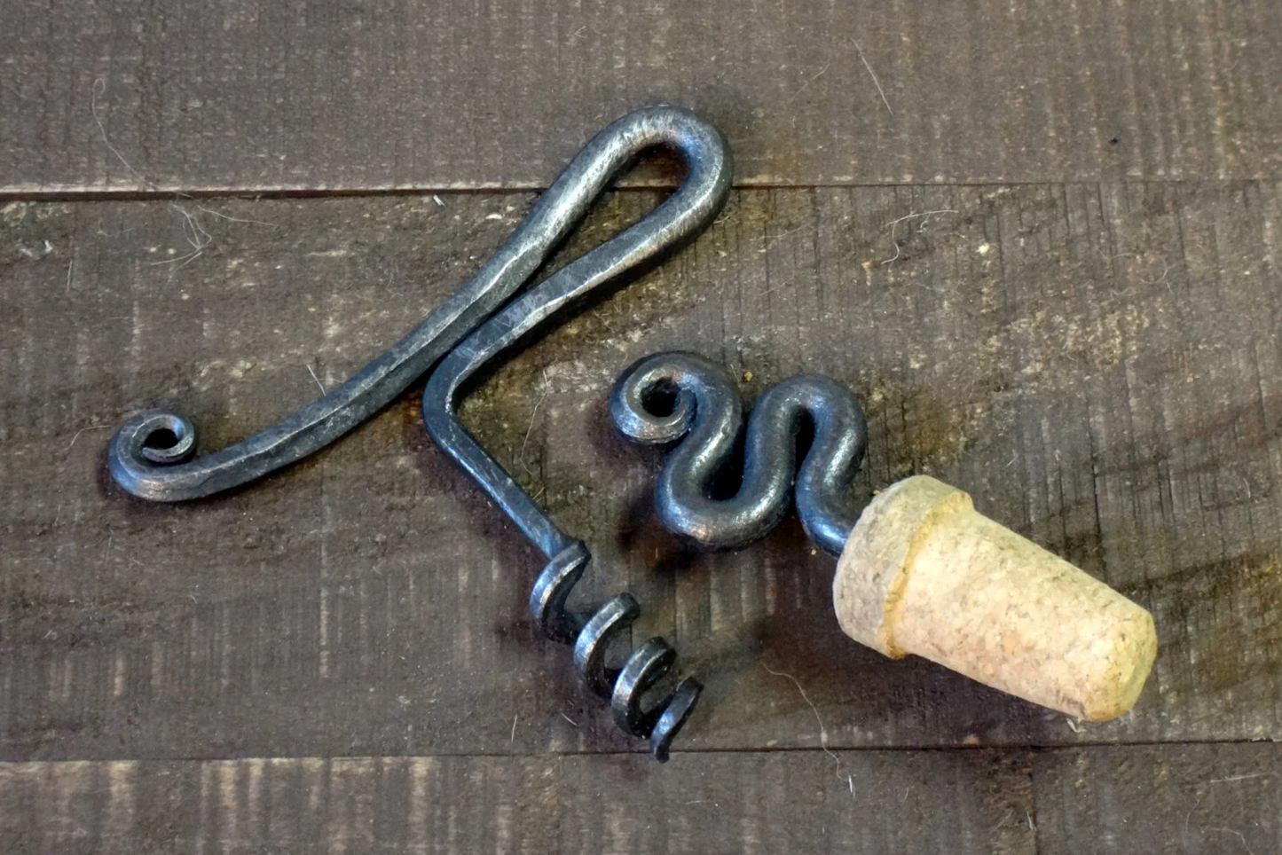 Iron Corkscrew, Forged, Christmas Gift, Wine Bottle Opener, Iron Bottle Opener, Steel Corkscrew, Birthday Gift, Hammered, Handmade