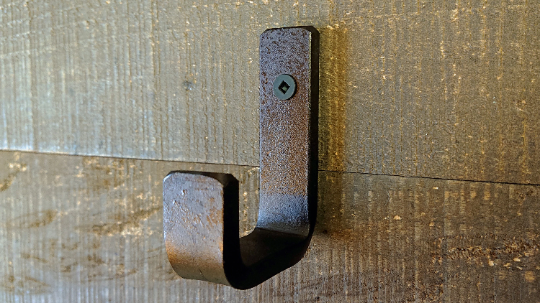 Blackened Wall Hooks, Steel Coat Hook, Iron Robe Hooks, Metal Farmhouse Hook, Bathroom Hooks, Bedroom Hooks, Towel Hook