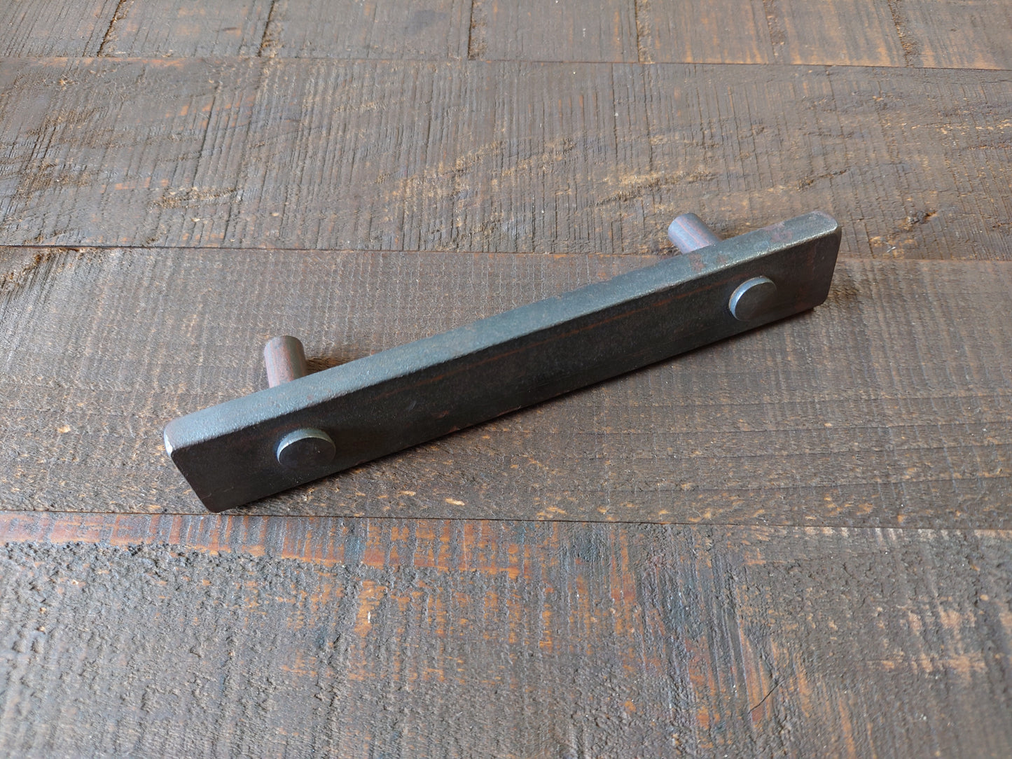 Natural Raw Metal Forged Barn Door Style Pull, Cabinet Pull, Steel Furniture Pull, Iron Handle, Industrial, Farmhouse, Drawer Pull, Kitchen Cabinet Handle