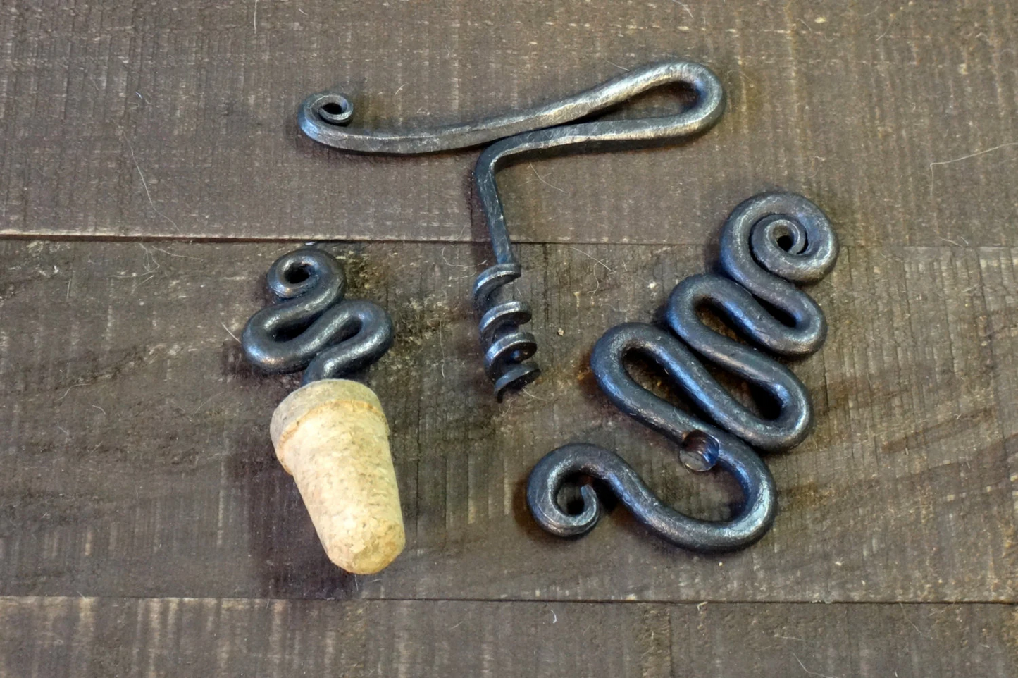 Iron Corkscrew, Forged, Christmas Gift, Wine Bottle Opener, Iron Bottle Opener, Steel Corkscrew, Birthday Gift, Hammered, Handmade