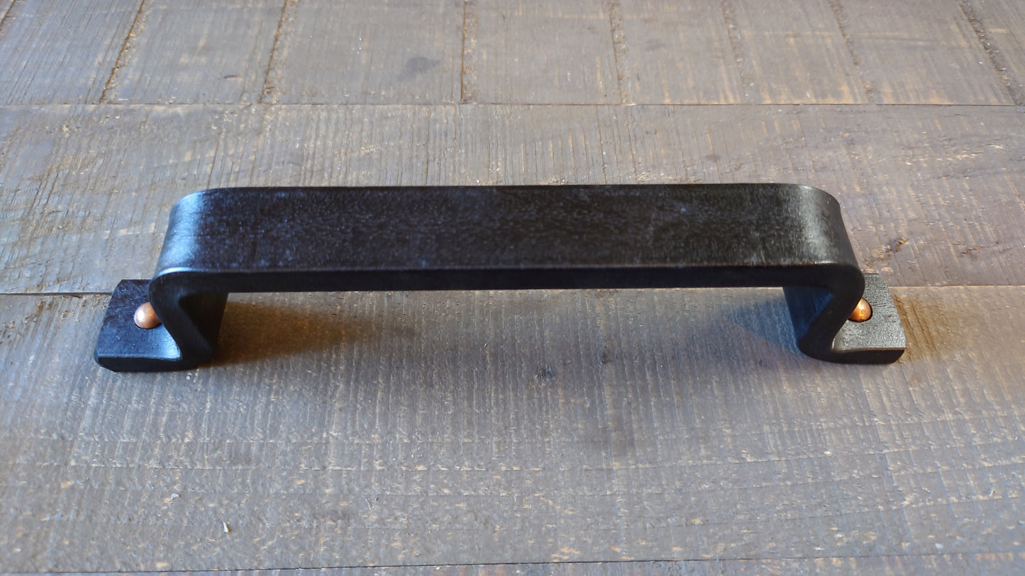 Thick Barn Door Style Handle, Heavy Duty Pull, Steel Furniture Pull, Industrial, Farmhouse Pull, Drawer Pull, Kitchen Handle