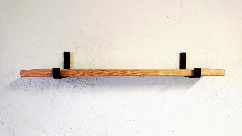 Floating Minimalist Steel Shelf Bracket, Forged Iron Shelf Bracket, Floating Shelf Bracket, Metal Shelf Bracket, Shelf Bracket Metal, Rustic Metal Bracket