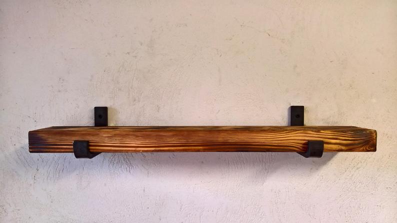 Floating Heavy Duty Steel Shelf Bracket, Thick, Forged, Heavy Duty Shelving Brackets, Iron Shelf Brackets, Farmhouse, Industrial Bracket, Metal Bracket