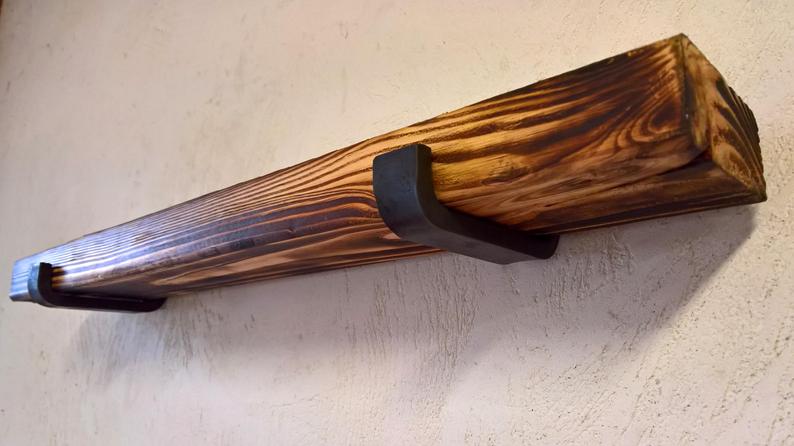 Floating Heavy Duty Steel Shelf Bracket, Thick, Forged, Heavy Duty Shelving Brackets, Iron Shelf Brackets, Farmhouse, Industrial Bracket, Metal Bracket