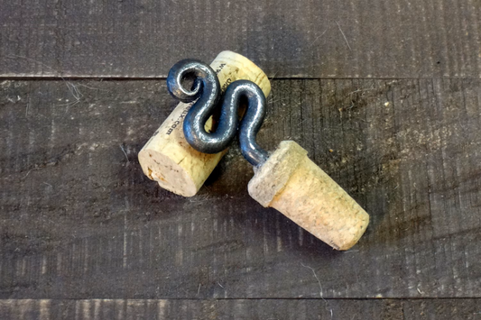Forged Cork Wine Bottle Stopper, Iron Wine Bottle Stopper, Steel Wine Stopper, Birthday Gift, Hammered, Handmade, Anniversary Gift