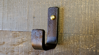 Blackened Wall Hooks, Steel Coat Hook, Iron Robe Hooks, Metal Farmhouse Hook, Bathroom Hooks, Bedroom Hooks, Towel Hook