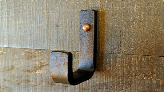 Blackened Wall Hooks, Steel Coat Hook, Iron Robe Hooks, Metal Farmhouse Hook, Bathroom Hooks, Bedroom Hooks, Towel Hook