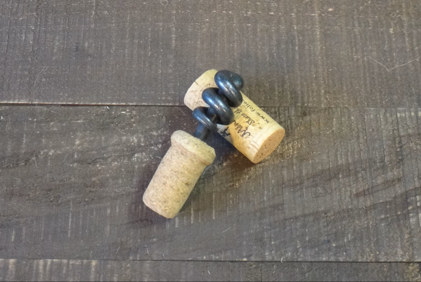 Cork Wine Bottle Stopper Set, Forged Iron Wine Bottle Topper, Steel Wine Stopper, Christmas Gift, Hammered, Handmade, Anniversary