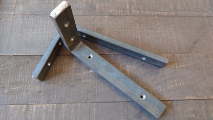 Heavy Duty Steel L Shelf Bracket, Heavy Duty L Shelving Brackets, Farmhouse Iron Shelf Bracket, Thick Industrial Shelf Bracket, Forged Metal Bracket