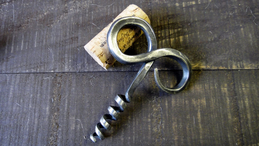Iron Corkscrew, Forged, Wine Bottle Opener, Iron Bottle Opener, Steel Corkscrew, Birthday Gift, Hammered, Handmade, Anniversary Gift