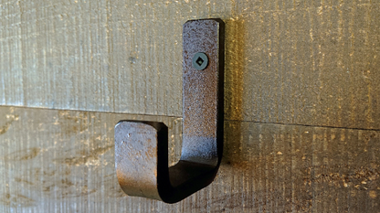 Blackened Wall Hooks, Steel Coat Hook, Iron Robe Hooks, Metal Farmhouse Hook, Bathroom Hooks, Bedroom Hooks, Towel Hook