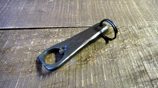 Hand Forged Bottle Opener Keychain, Iron Bottle Opener, Steel Bottle Opener, Groomsmen Gift, Hammered, Handmade, Fathers Day
