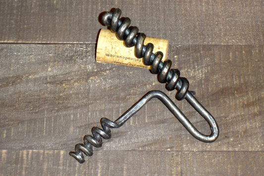 Ranch Series Iron Corkscrew, Forged, Wine Bottle Opener, Iron Bottle Opener, Steel Corkscrew, Birthday Gift, Hammered, Handmade, Anniversary Gift