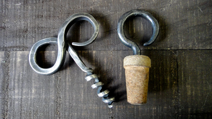 Ring Forged Cork Wine Bottle Stopper, Iron Wine Bottle Stopper, Steel Wine Stopper, Birthday Gift, Hammered, Handmade, Anniversary Gift