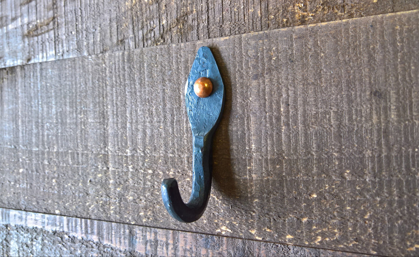 Forged Wall Hook, Metal Coat Hooks, Wrought Iron Steel Robe Hooks, Farmhouse Hook