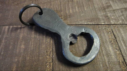 Hand Forged Bottle Opener Keychain, Iron Bottle Opener, Steel Bottle Opener, Groomsmen Gift, Hammered, Handmade, Fathers Day