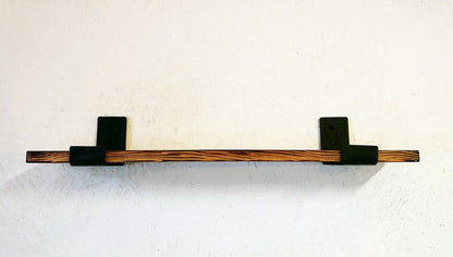 Floating Wide Steel Shelf Bracket, Forged Shelf Bracket, Iron Shelf Bracket, Kitchen Bracket, Metal Shelf Brackets, Open Shelf, Custom Shelving, Farmhouse Rustic