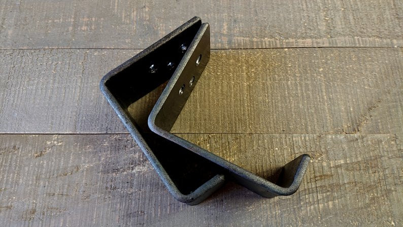 Floating Wide Steel Shelf Bracket, Forged Shelf Bracket, Iron Shelf Bracket, Kitchen Bracket, Metal Shelf Brackets, Open Shelf, Custom Shelving, Farmhouse Rustic