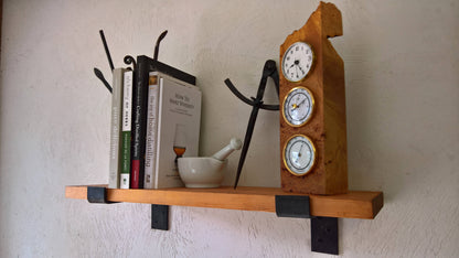 Wide Steel Shelf Bracket, Forged Shelf Bracket, Iron Shelf Bracket, Kitchen Bracket, Metal Shelf Brackets, Open Shelf, Custom Shelving, Farmhouse Rustic