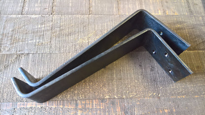 Wide Steel Shelf Bracket, Forged Shelf Bracket, Iron Shelf Bracket, Kitchen Bracket, Metal Shelf Brackets, Open Shelf, Custom Shelving, Farmhouse Rustic